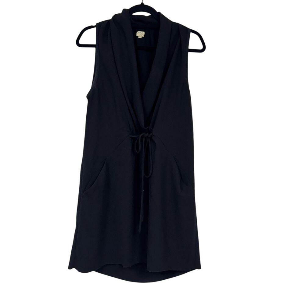 Wilfred Black Draped Mini Dress Womens M Preppy Classic Business Casual Goth